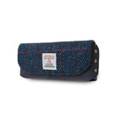 Genuine Leather & Harris Tweed Glasses Case Navy Gaelsong