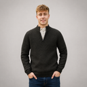 Irish Style Fisherman Zip Sweater