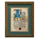 D10016-GildedFrame Lord's Prayer in Gaelic Print Gaelsong