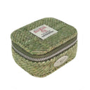 Harris Tweed Square Zip Purse in Tartan Green Gaelsong