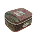Harris Tweed Square Zip Purse in Tartan Muted Green Gaelsong