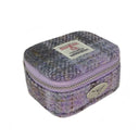 Harris Tweed Square Zip Purse in Tartan Soft Purple Gaelsong