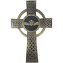 D22103 Claddagh Cross Wall Hanging Decor Antique Brass Gaelsong
