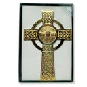 D22103 Claddagh Cross Wall Hanging Decor  Brass Gaelsong
 