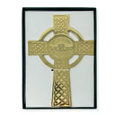 D22103 Claddagh Cross Wall Hanging Decor  Brass Gaelsong
