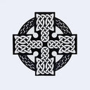 Sacred Celtic Cross Wall Art BLACK MATT Gaelsong