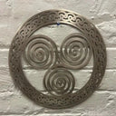 D22203 Celtic Triskele Metal Wall Art Antique Brass Gaelsong

