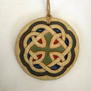 Round Stoneware Celtic Knot Hanging Ornament Studio Gaelsong