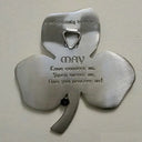 D22210 SATIN NICKEL Irish Three Leaf Shamrock Wall Decor with Family Blessing View Gaelsong
