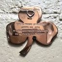 
D22211 ROSE GOLD Irish Three Leaf Shamrock Wall Decor with Mother Blessing Back Sie Blessing View Gaelsong
