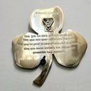 D22212 POLISHED BRASS Irish Three Leaf Shamrock Wall Decor with Wedding Blessing View Gaelsong
