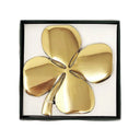 D22213 POLISHED BRASS Irish Four Leaf Clover Wall Decor - Friendship Blessing Packaging Box Gaelsong
