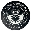 D22215 Color BLACK MATT Round-Shaped Irish Claddagh Wall Art Shop online on Gaelsong
