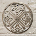 D22217 COLOR ANTIQUE BRASS Heart Shape Four Leaf Clover Wall Art Gaelsong