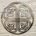 D22217 COLOR SATIN NICKEL BRASS Heart Shape Four Leaf Clover Wall Art Gaelsong