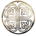 D22217 COLOR POLISHED BRASS Heart Shape Four Leaf Clover Wall Art Gaelsong