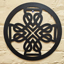 D22218 COLOR BLACK BRASS Round Shaped Celtic Cross Wall Decor Gaelsong