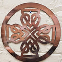 D22218 COLOR ROSE GOLD Round Shaped Celtic Cross Wall Decor Gaelsong