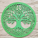 D22219 GREEN Finish Tree of Life Wall Hanging Gaelsong