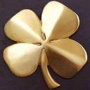 D22220 Brass Four Leaf Clover Wall Hanging Shamrock Blessing Gaelsong