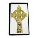 D22222 Embossed Brass Trinity Knot Celtic Wall Cross Box View Gaelsong