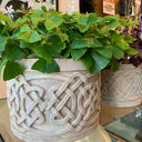 D40130 Celtic Knotwork Resin Planters ( Set of 2) Lifestyle Gaelsong