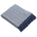 D50634 Blue Herringbone Throw Made in Ireland Gaelsong
