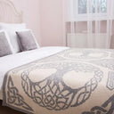 D50636 Tree of Life Trinity Knot Throw Grey Gaelsong
