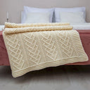 D50637 Natural Merino Wool Heart Throw Gaelsong
