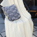 Merino Aran Heart Designed Wedding Blanket Lifestyle Gaelsong