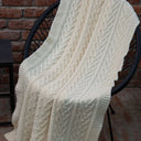 Merino Aran Heart Designed Wedding Blanket Front View  Gaelsong