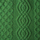 D50638 Honeycomb Merino Wool Aran Throw Green Close Up  Gaelsong
