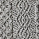 D50638 Honeycomb Merino Wool Aran Throw Grey Close Up Gaelsong
