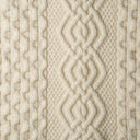D50638 Honeycomb Merino Wool Aran Throw White Close Up Gaelsong
