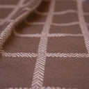 Soft Merino Wool Check Throw in Brown Gaelsong
