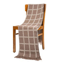 Soft Merino Wool Check Throw in Brown Gaelsong
