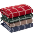 Plaid Merino Wool Check Blanket in Rose Gaelsong
