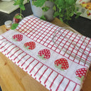 D50649STRAWBERRIES3 Irish Designed Jacquard Tea Towel - Set of 3 Gaelsong
