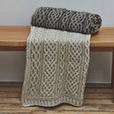 D50659 Brown Plaited Merino Wool Irish Blanket Lifestyle Gaelsong