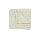 D50673 White Color Soft Aran Honeycomb Throw Studio Gaelsong
