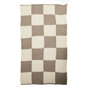 D50674 Color BEIGE/BROWN Aran Wool Intarsia Throw Gaelsong