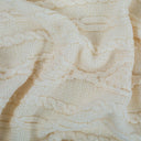 D50709 Achill Fisherman Diamond Knit Aran Throw in White Color Gaelsong