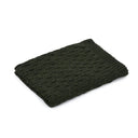 Irish Fisherman Wool Basket Stitch Throw Army Green color Gaelsong 
