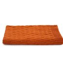 Irish Fisherman Wool Basket Stitch Throw Orange color Gaelsong 
