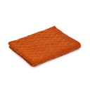 Irish Fisherman Wool Basket Stitch Throw Orange color Studio Gaelsong 
