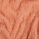 Irish Fisherman Wool Basket Stitch Throw Peach Orange color Gaelsong 