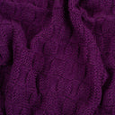 Irish Fisherman Wool Basket Stitch Throw Purple Gaelsong 