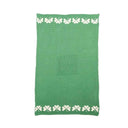 Merino Wool Honeycomb Throw with Shamrocks Front View Gaelsong