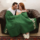 Merino Wool Honeycomb Throw with Shamrocks Lifestyle Gaelsong