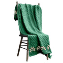Merino Wool Honeycomb Throw with Shamrocks Gaelsong